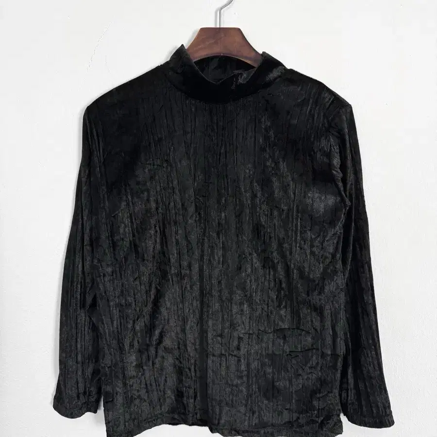 80s Velour High Neck Top