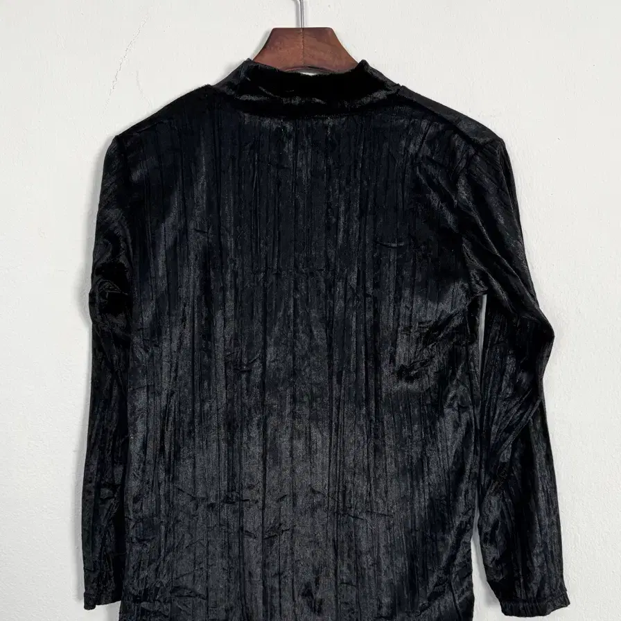 80s Velour High Neck Top