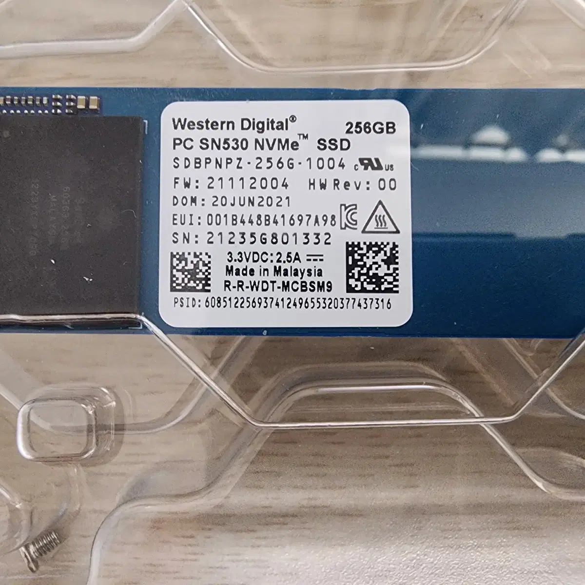 SSD WD sn530  256GB /거의 새것/원도우11, 문서