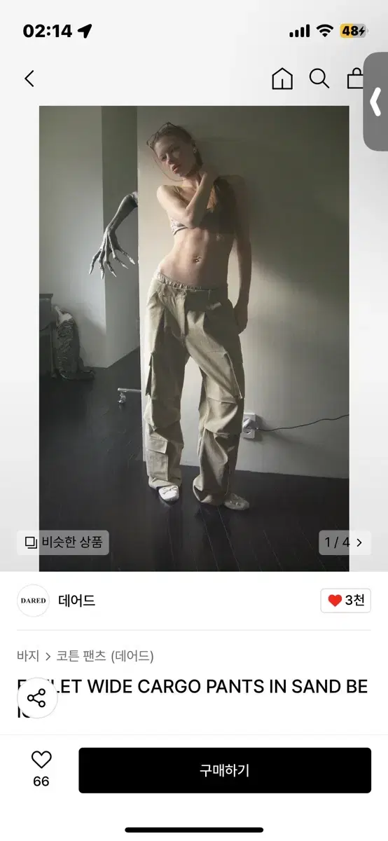 데어드 카고바지