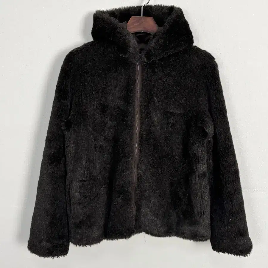 Faux Fur Fleece Hooded Jacket