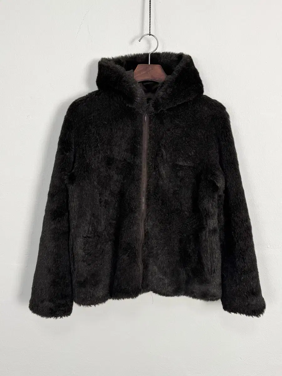 Faux Fur Fleece Hooded Jacket