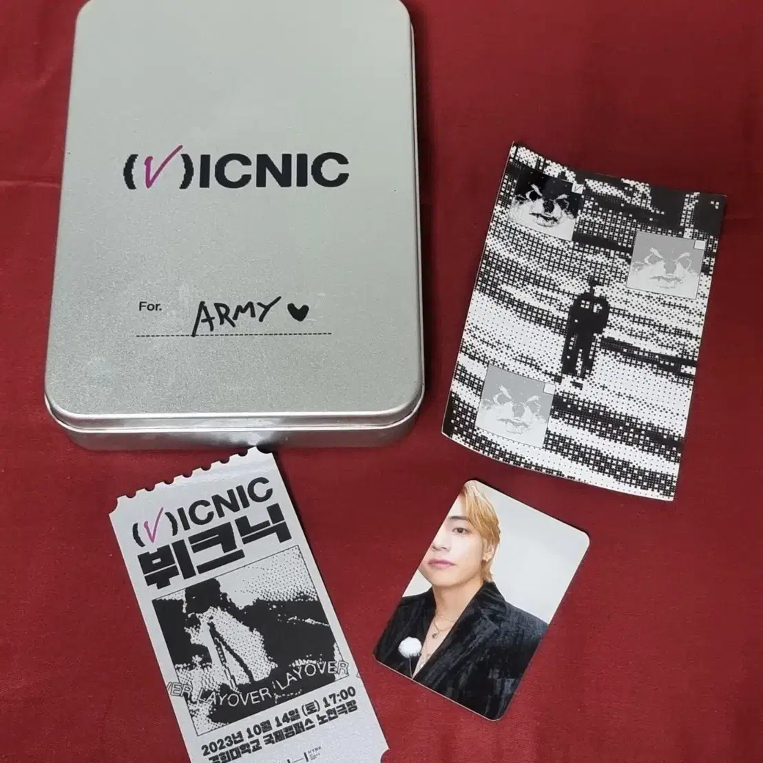 wts bts v vicnic gift set