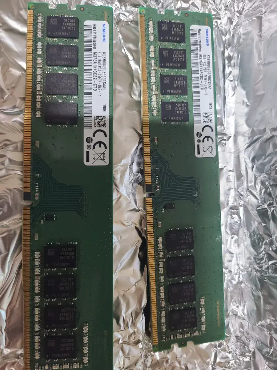 pc4 ddr4 삼성램 8GB 2개