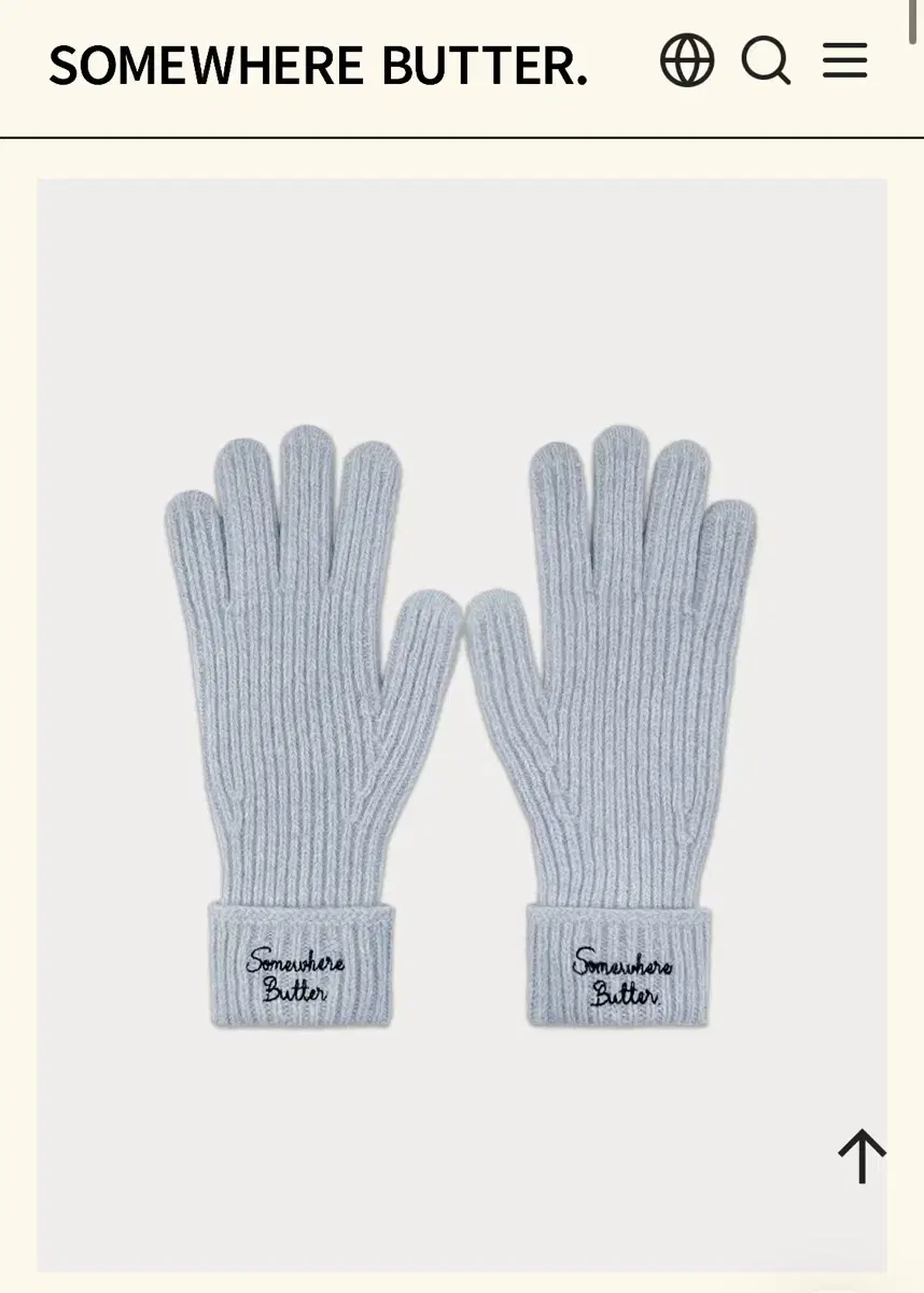 썸웨어버터 장갑 Letter Raccon Gloves