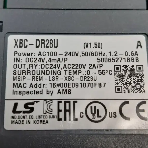 LS XBC-DR28U (V1.50) PLC 중고