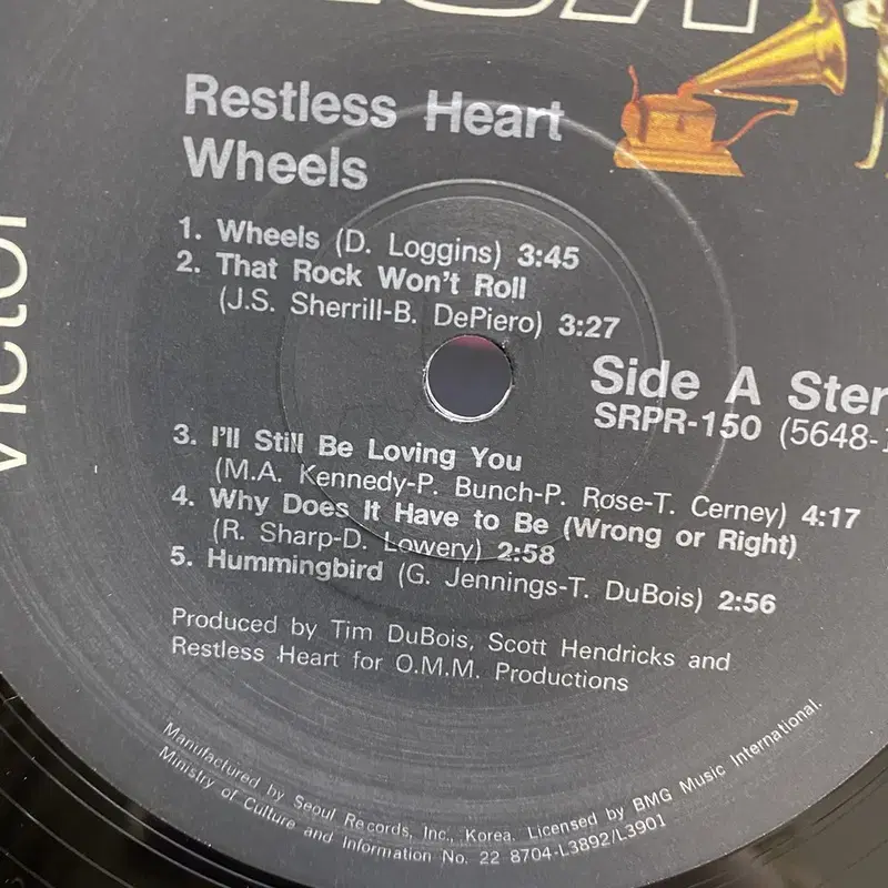 WHEELS RESTLESS HEART LP / AA6910