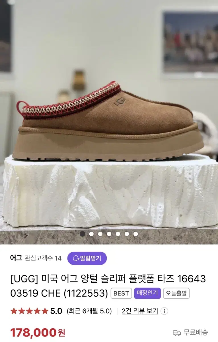 어그 타즈 플랫폼 240 미국 ugg