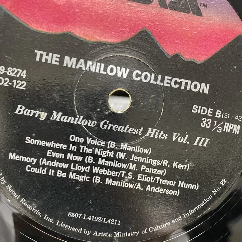 BARRY MANILOW  LP / AA6925