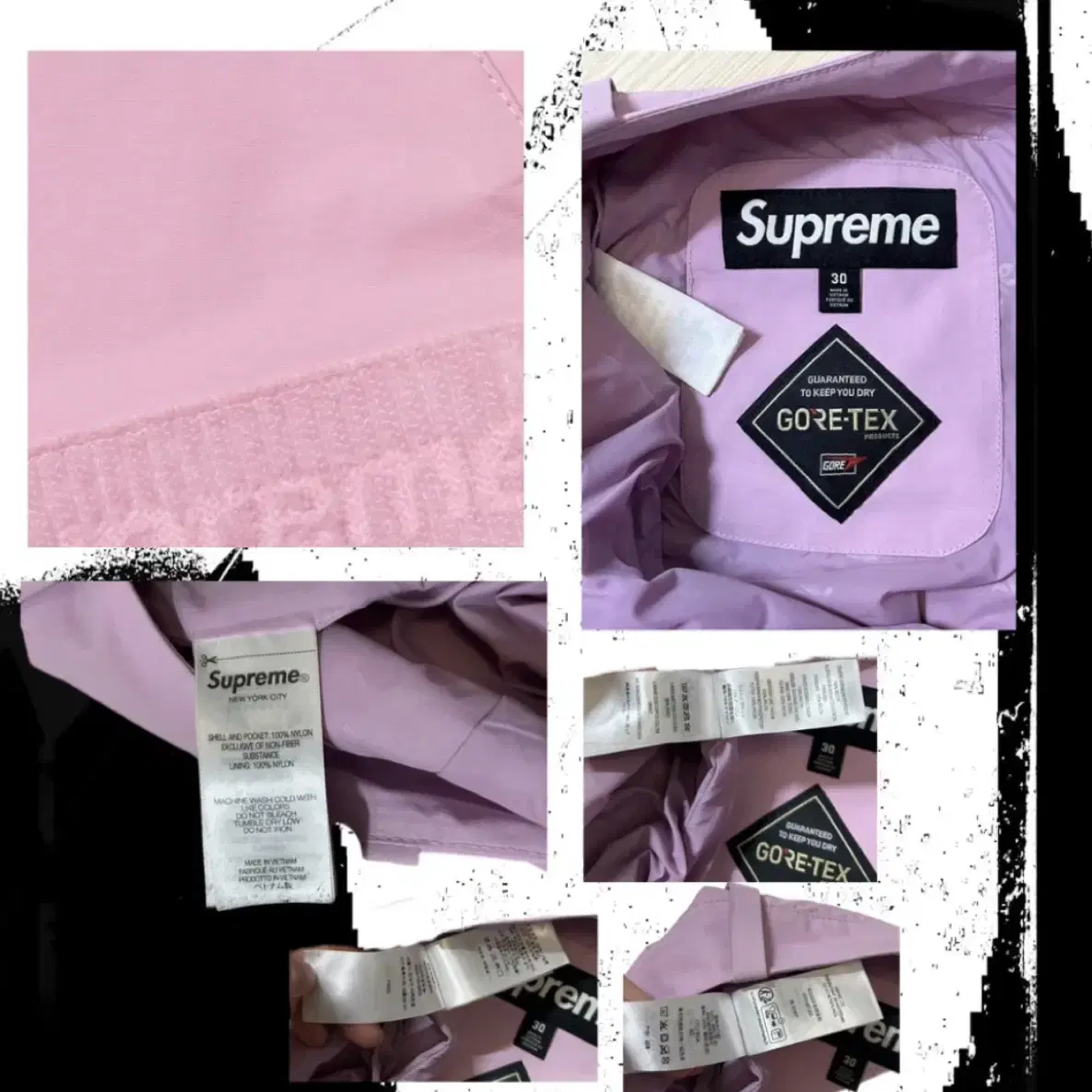 23 FW Supreme Gore-Tex Cargo Pants Mauve