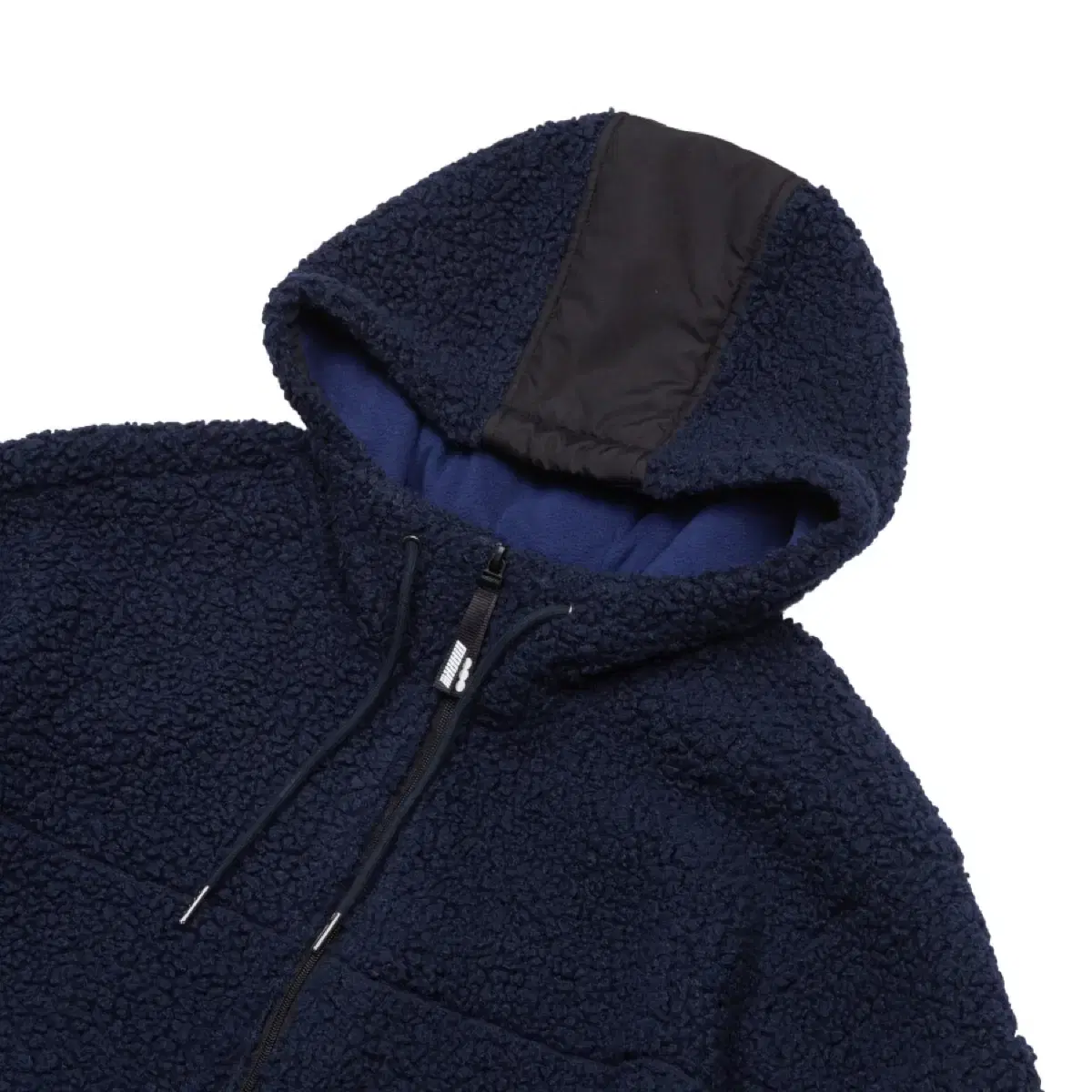 (무신사)Boa Fleece Hood Zipup Jacket Navy