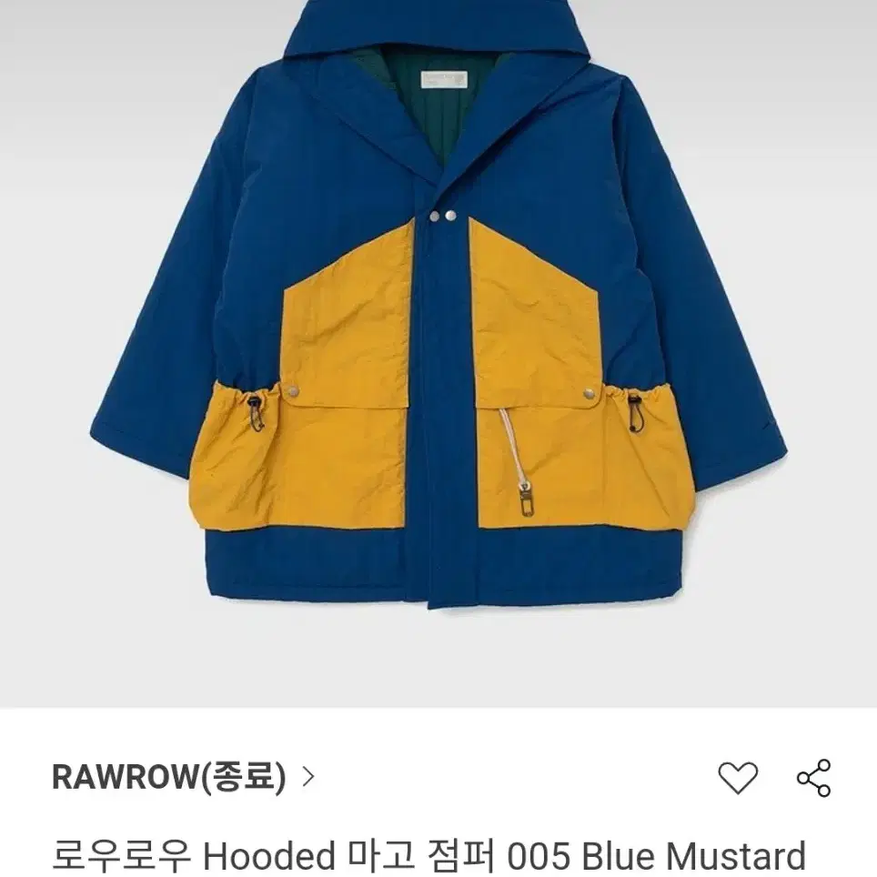 로우로우 Hooded 마고 점퍼 005 Blue Mustard