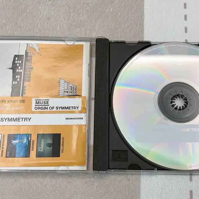 뮤즈 ORIGIN OF SYMMETRY CD1장 택포