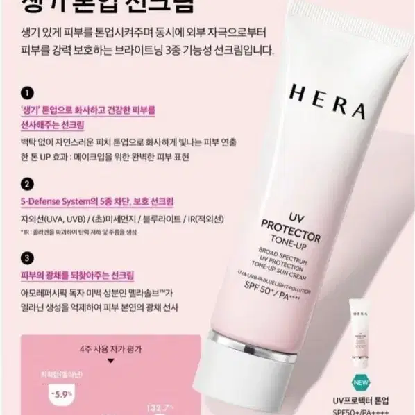 헤라 HERA 프로텍터 톤업썬크림