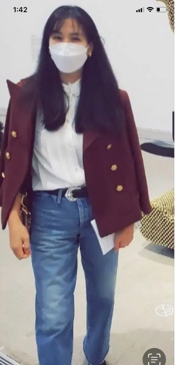 Forever21 Forever21 Burgundy jacket blazer