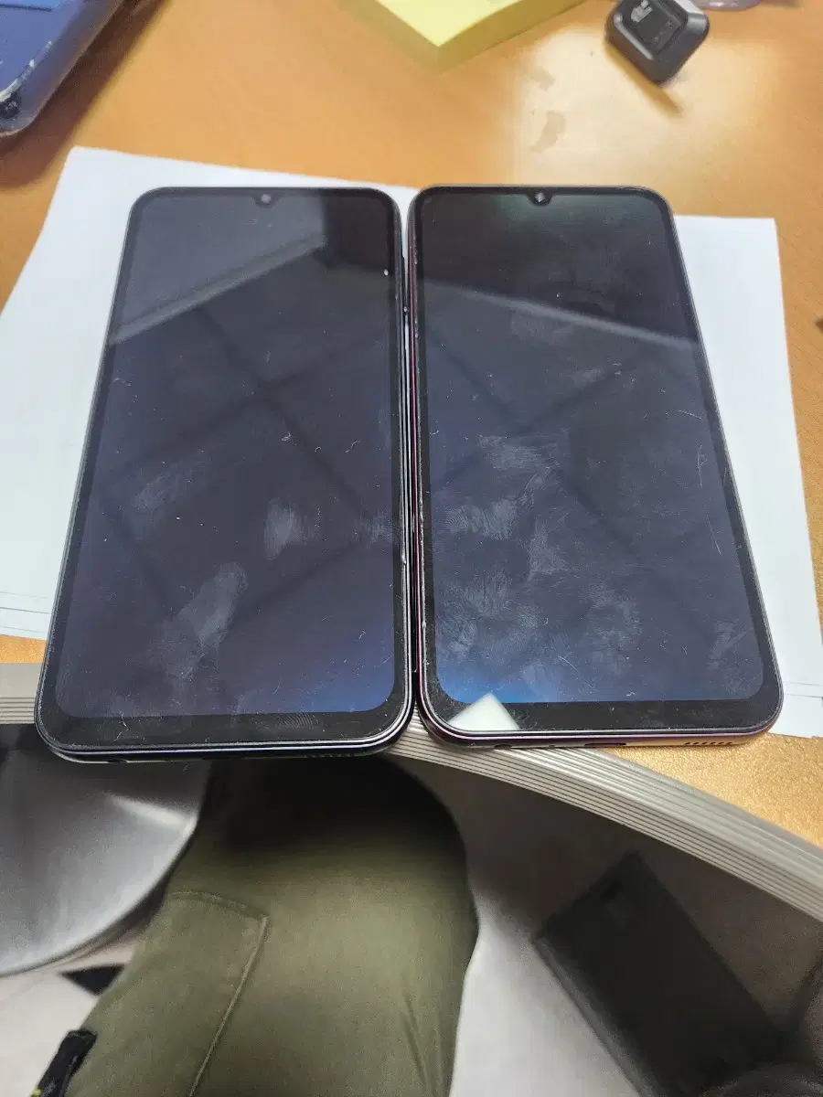 Galaxy A24 1 year old (black,purple)2ea for sale.