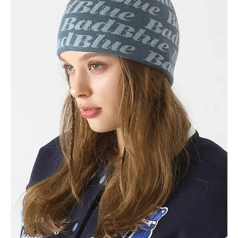 배드블루 Pattern Beanie Midnight 비니