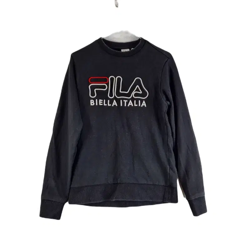 F2650 FILA 여90 REG FIT 블랙 로고 맨투맨/더크