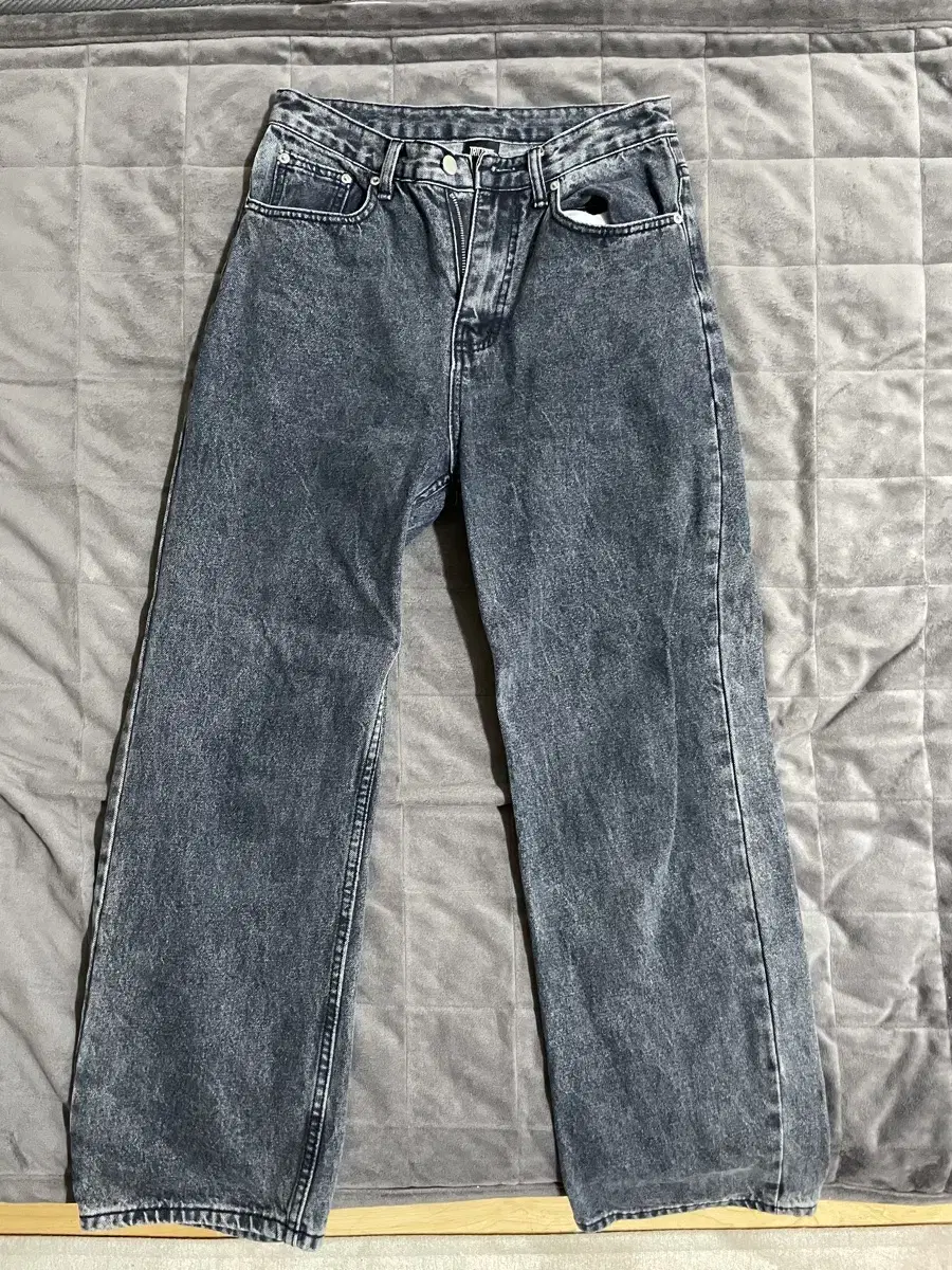 Trillion Wash Wide Denim Pants S