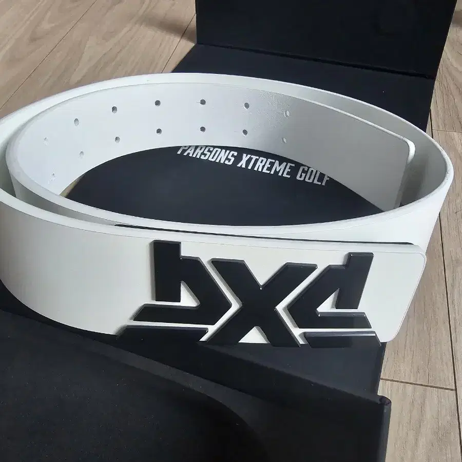 PXG 여성 블랙버클 로고벨트