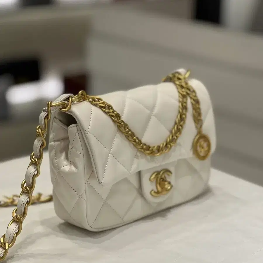 CHANEL mini금화 숄더백 크로스 토트