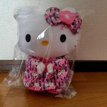 헬로키티일본풍 기모노 빅 리본 크레이프 원단 봉제 인형