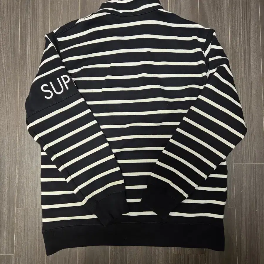 Supreme striped half zip-up sweat