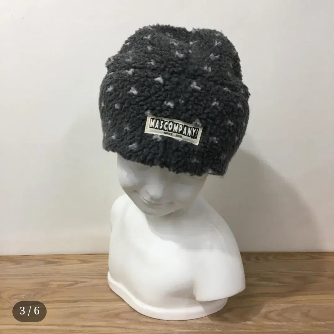 마스컴퍼니 비니 Dot dumble fleece beanie (gray)