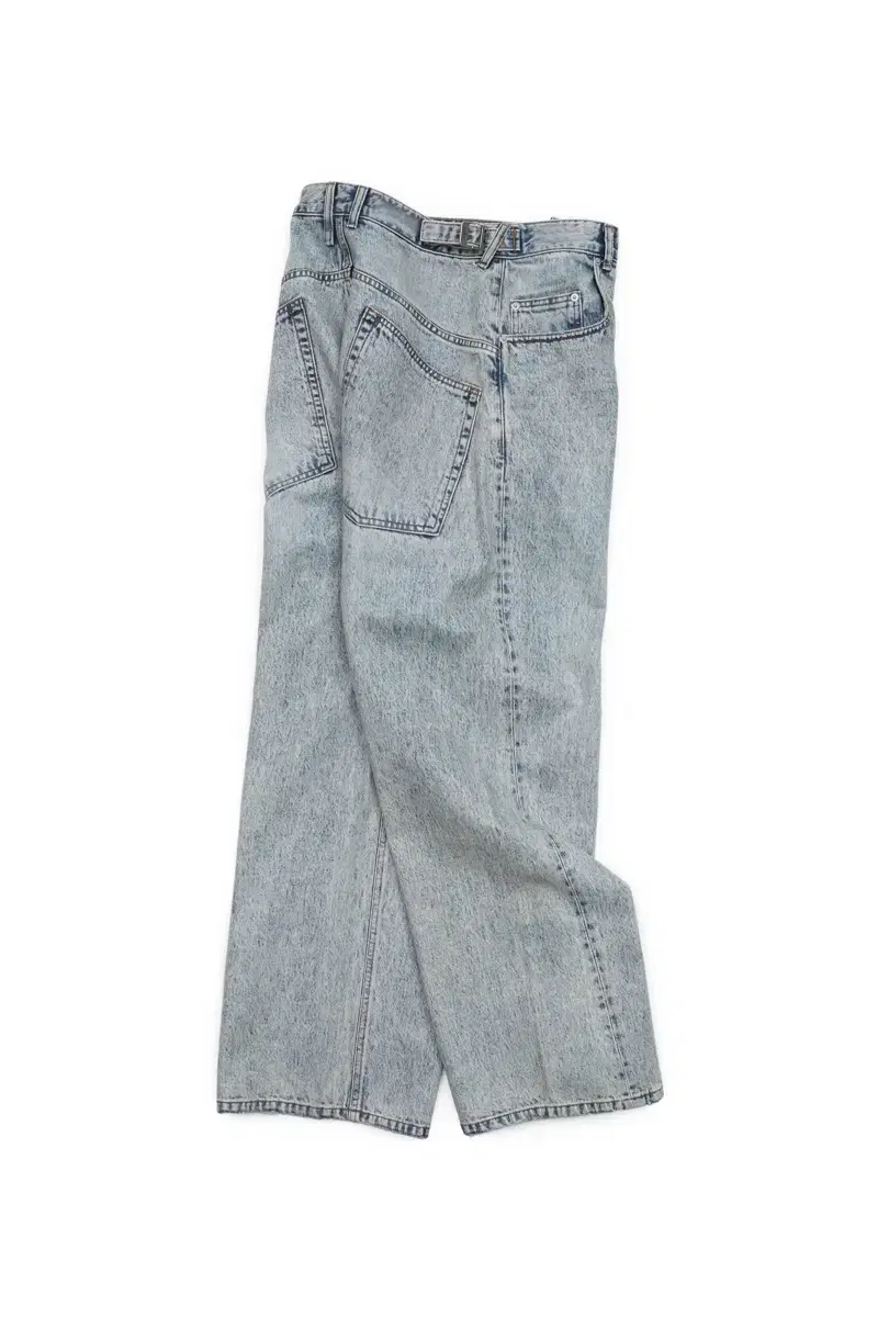 [S]yiyae Wide Washed Denim Pants Coated Bloo