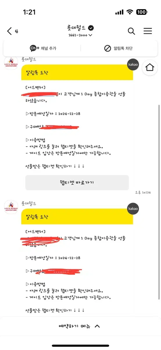 롯데월드 자유이용권