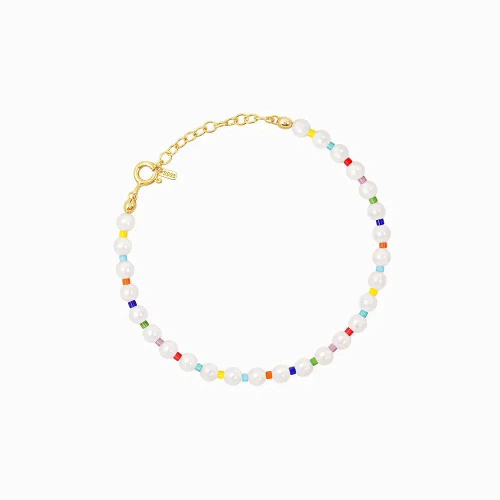 Atelier Rainbow Multi-Color 4mm Pearl Bracelet