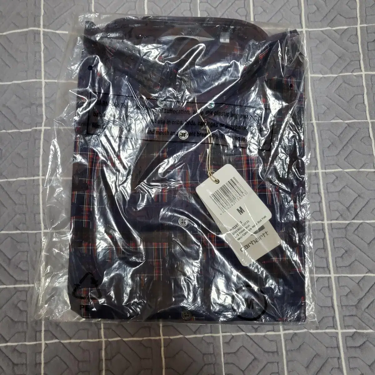 칼하트 카모체크 L/S forster shirts M 새제품