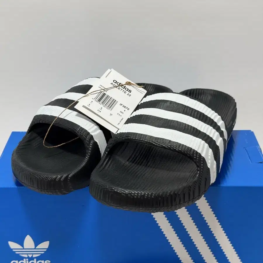 아디다스 Adidas 아딜렛 22 코어 블랙 275mm 슬리퍼