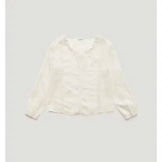 FARVEN BELL LACE BLOUSE_IVORY