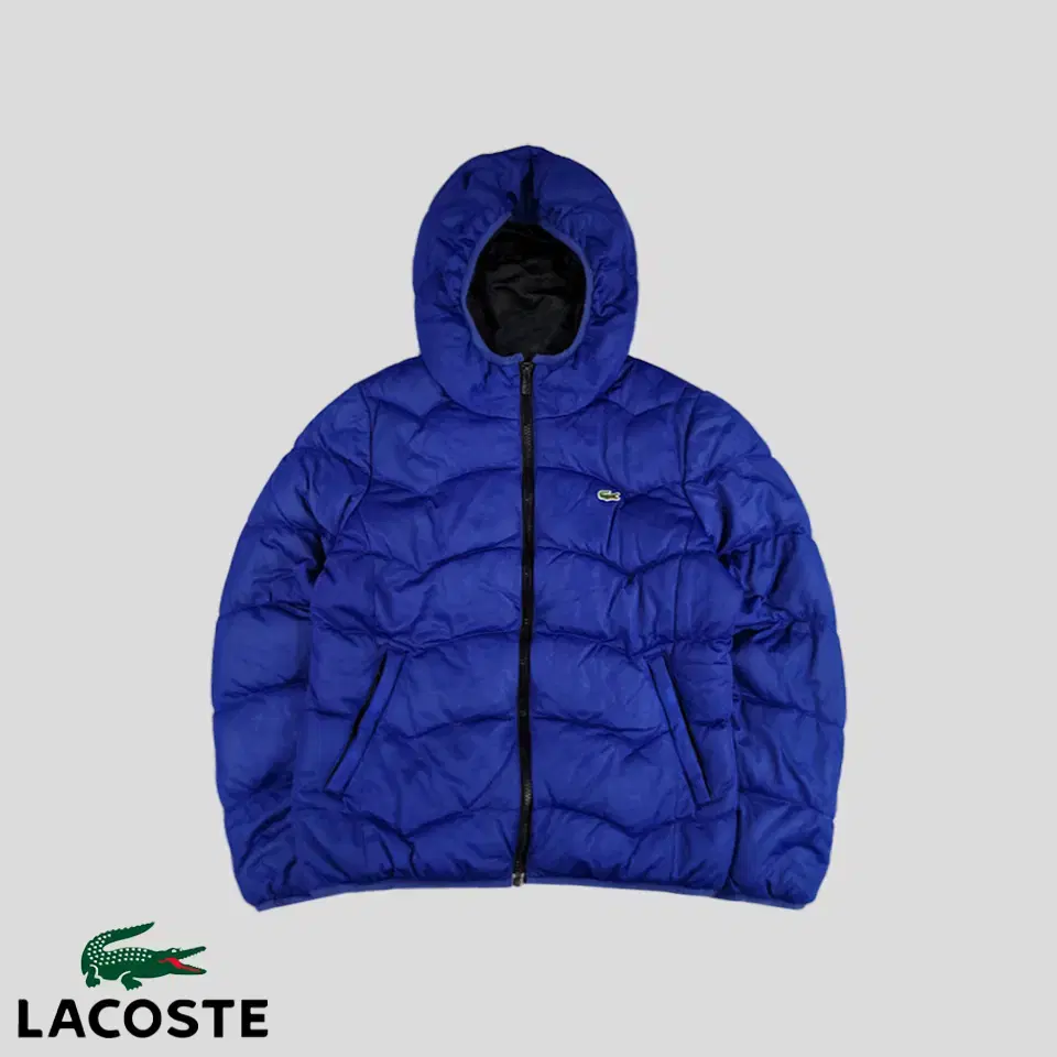 Lacoste bloo Patchwork nylon goose down goose down hooded high neck padded jumper W