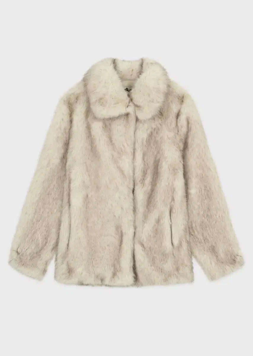 시눈 heavy mix fur jacket (ivory)