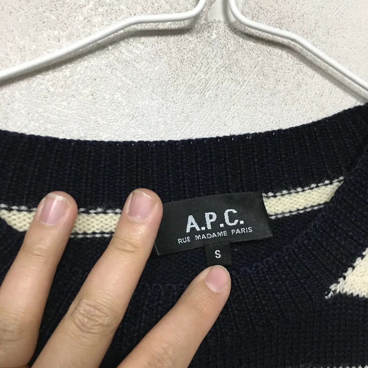 APC 아페쎄 스트라이프 울 니트 S