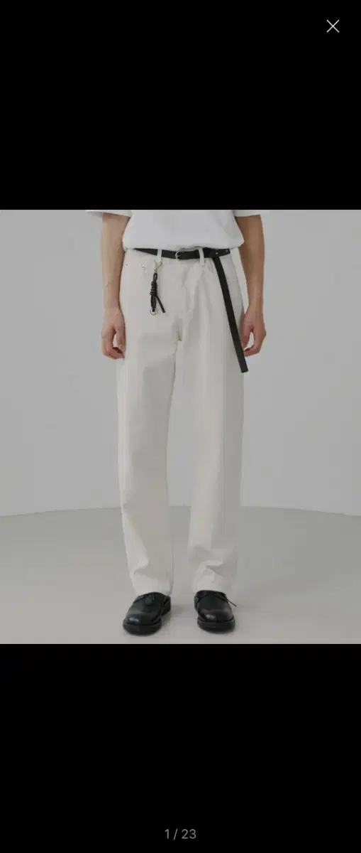 브랜디드 1880 PURE CREAM JEANS WIDE STRAIGHT