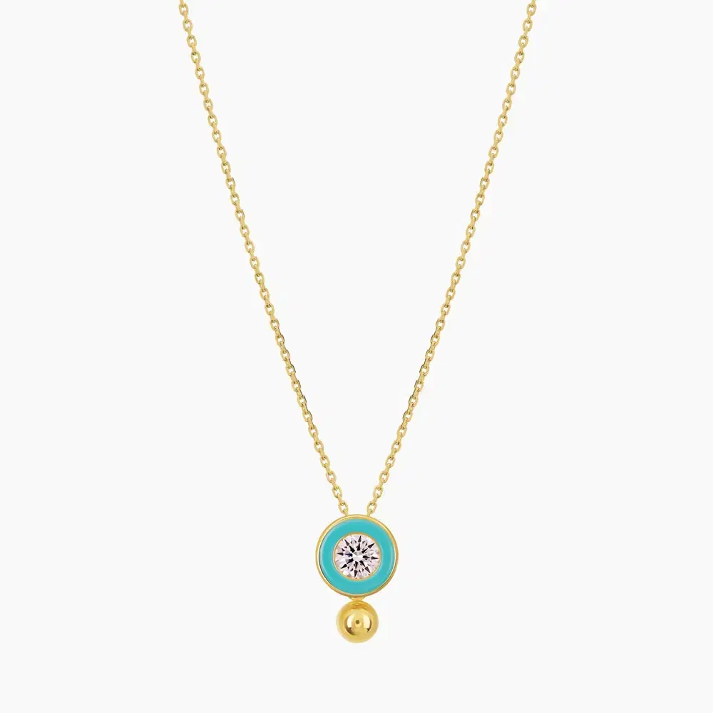 Atelier Cubic Round Drop Necklace