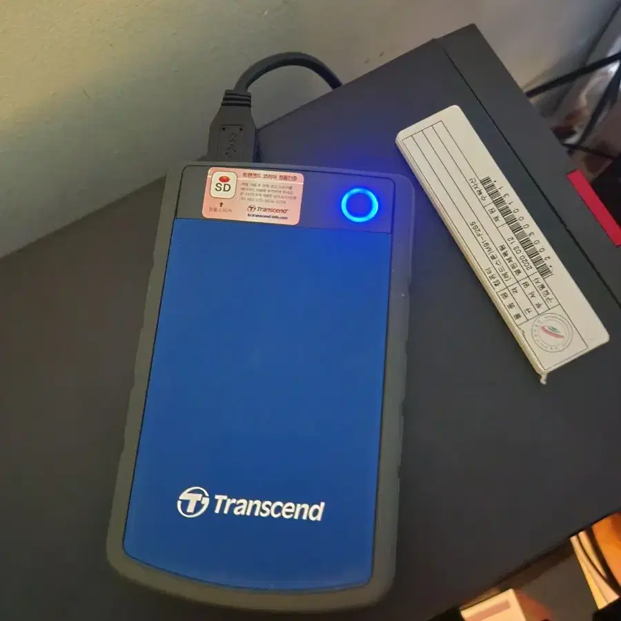 Transcend 외장하드 SSD 1TB ㅡ인식불량