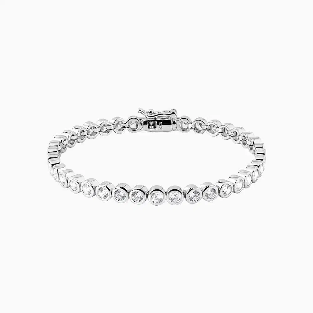 Atelier Round Cubic Silver Bracelet