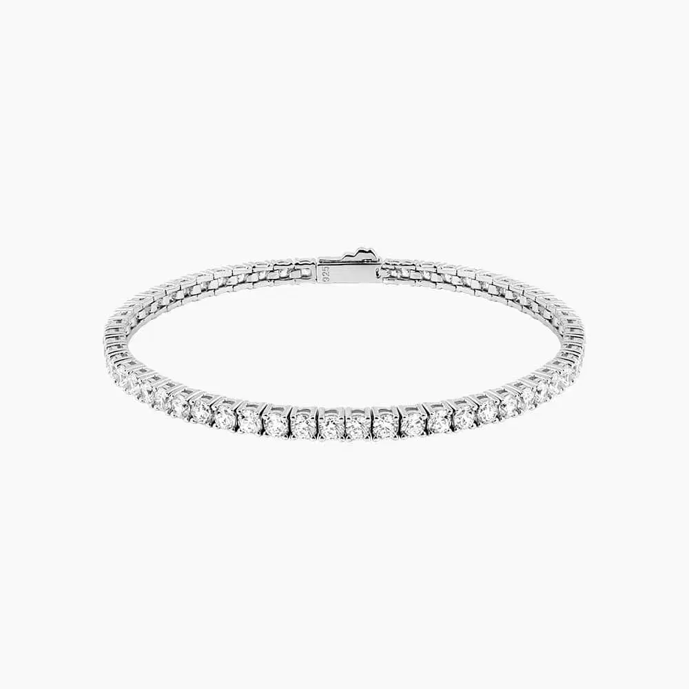 Atelier Glossy Cubic Silver Bracelet