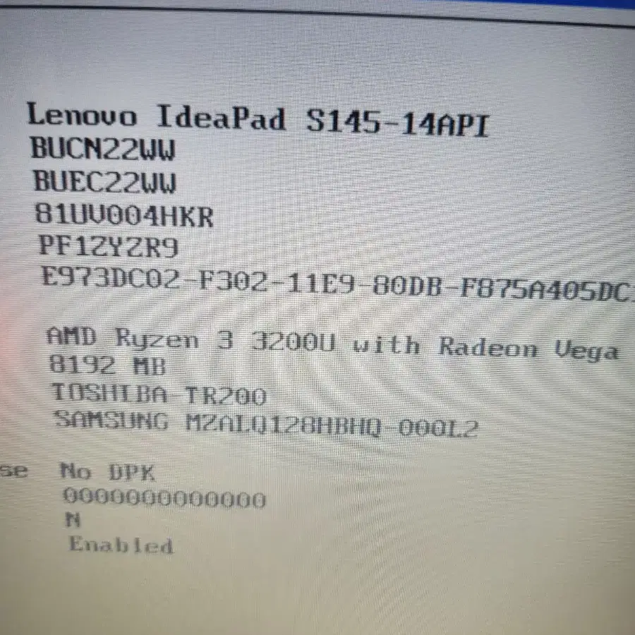 수리용<2059>Lenovo s135 ryzen3  3200u