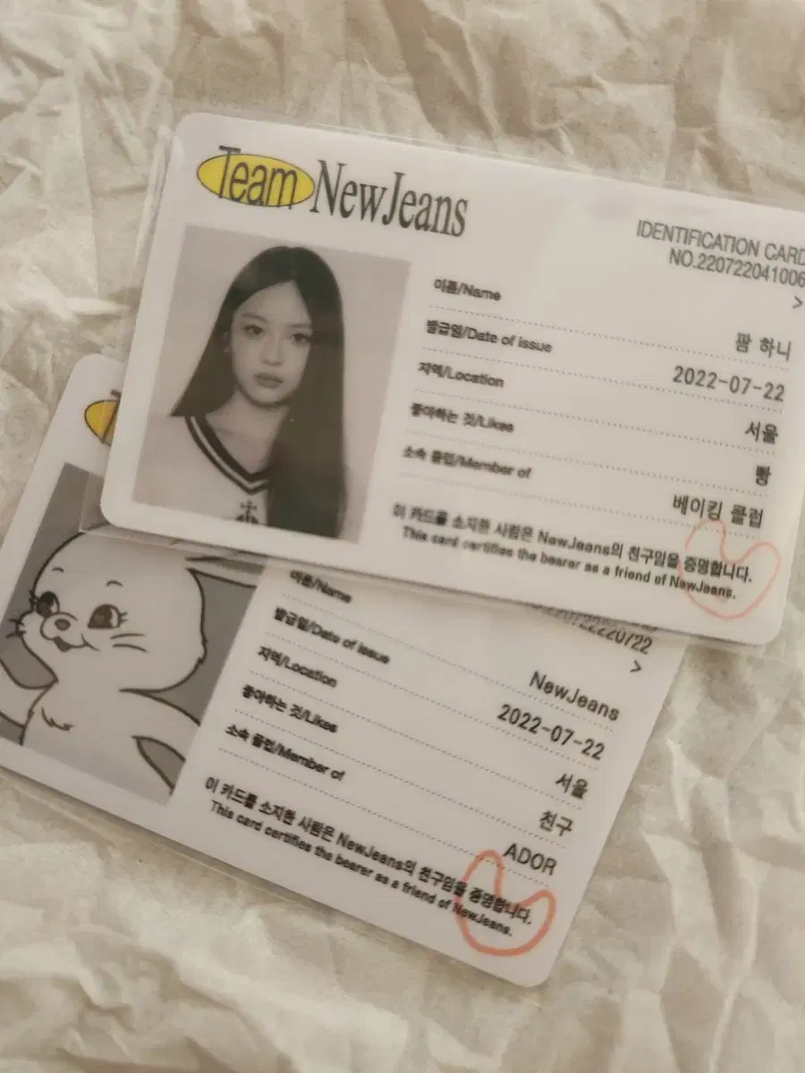 New Jeans ID Card hanni New Jeans ID Card Photo Card Let's do itX