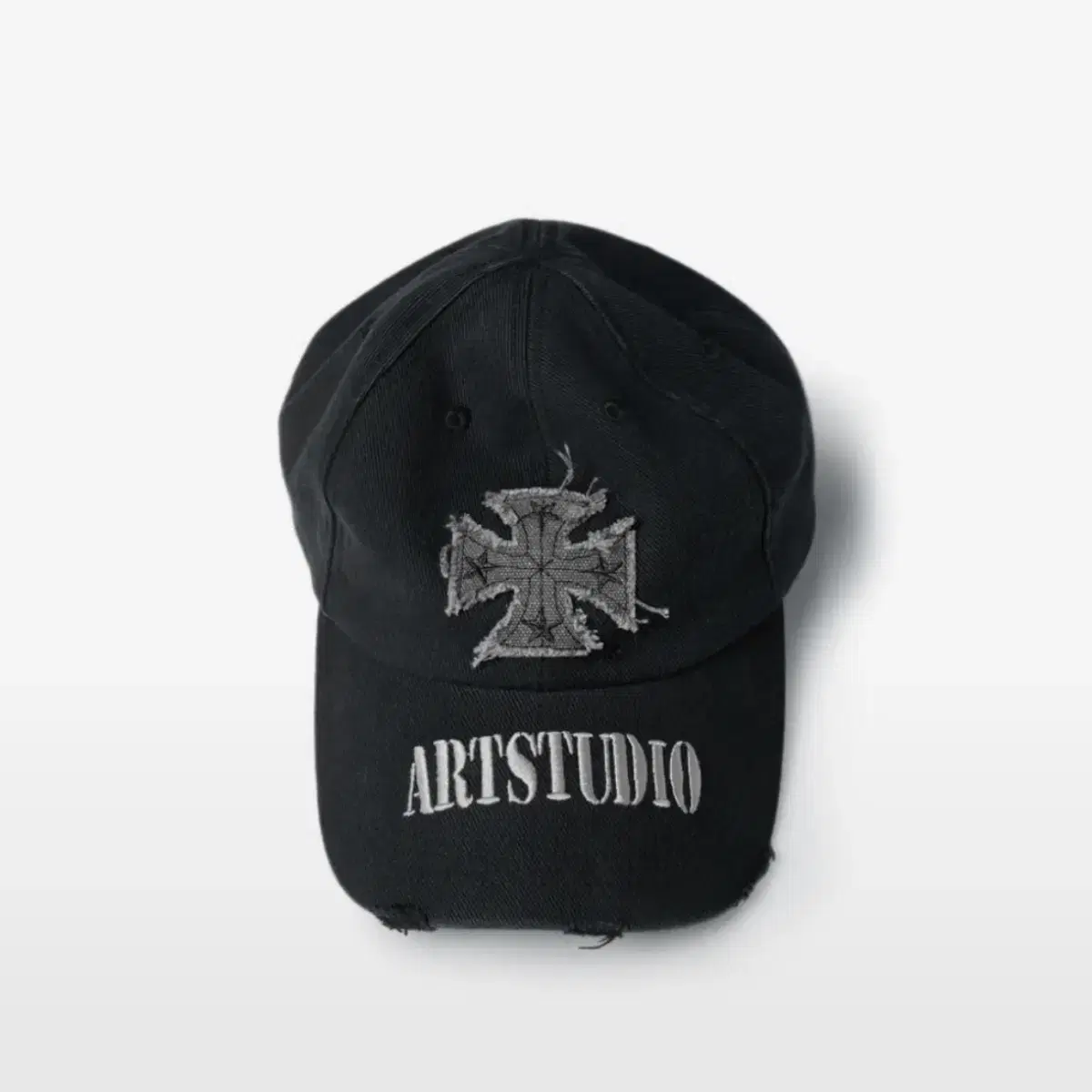 [새상품] ETCE CROSS DESTROYED CAP (BLACK)