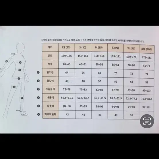 (1회착용)5mm 여자 다이빙슈트 판매합니다