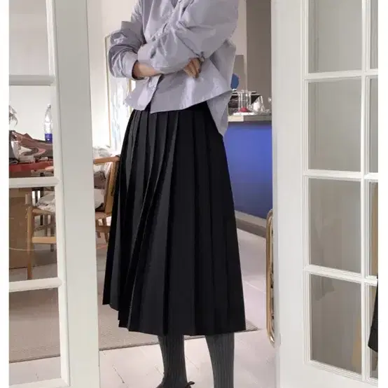 공드린 apollo skirt 플리츠 블랙스커트 베이지스커트