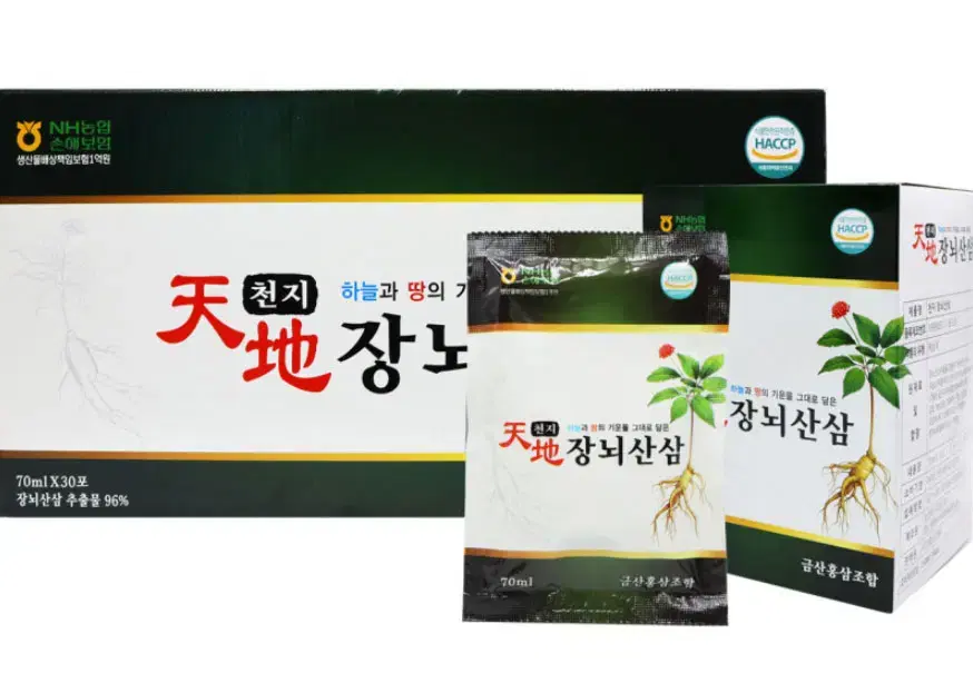 천지 장뇌산삼 명절선물 70ml X 30포x5박스