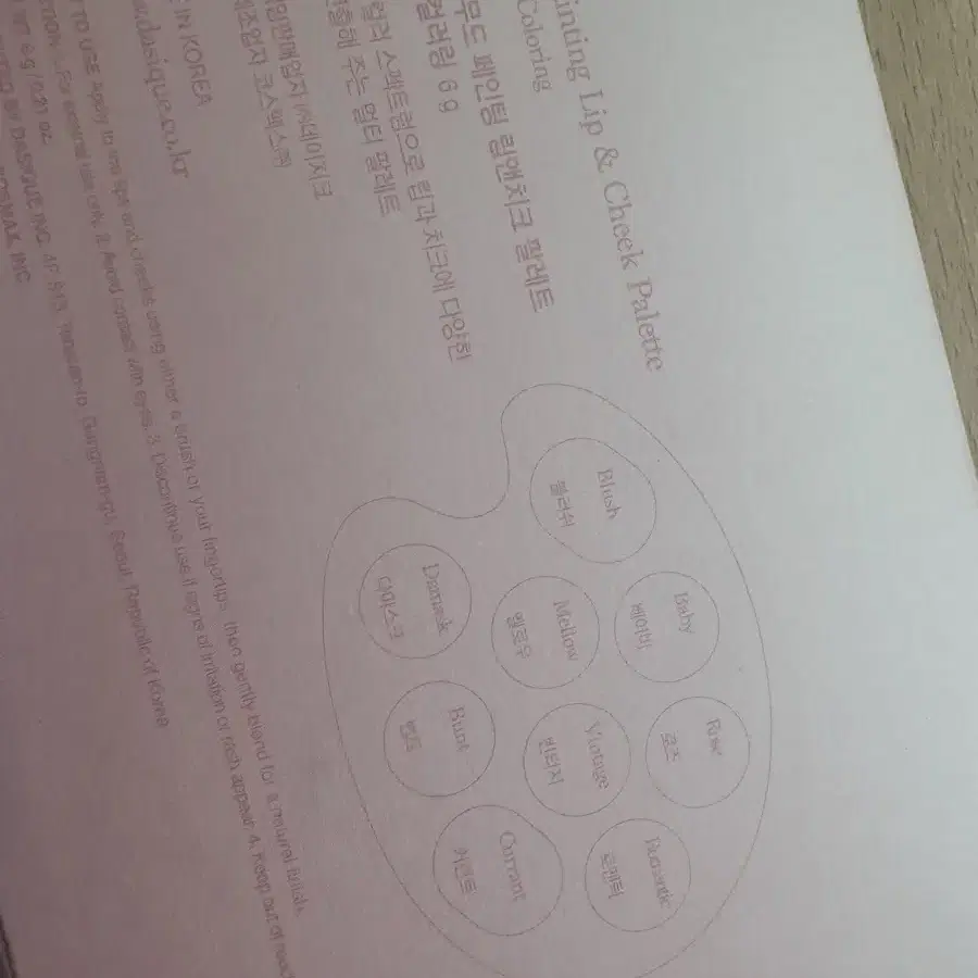 (미개봉) 데이지크 무드 페인팅 립앤치크 팔레트 4호 로즈 컬러링