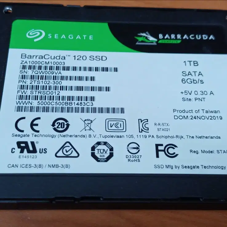 중고 ssd1테라 barracuda